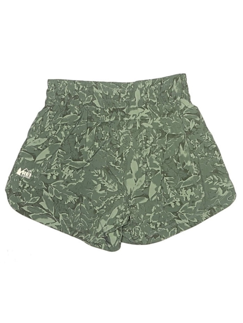 REI Olive Green Floral Print Athletic Shorts